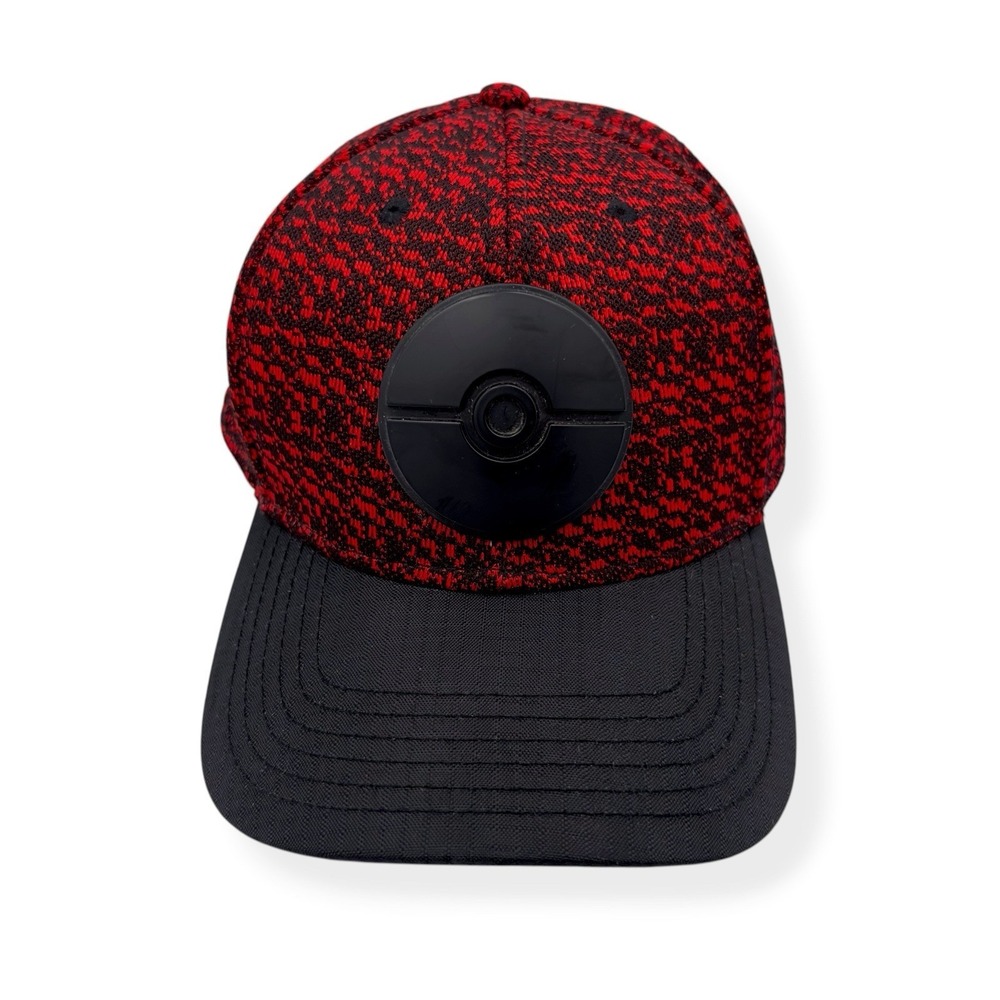 Pokemon Poke Ball Baseball Hat Plastic Logo Emblem SnapBack OSFM Red Black